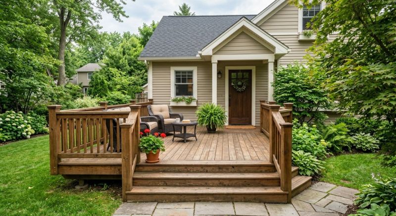 Front Deck Construction in Manchester, NH