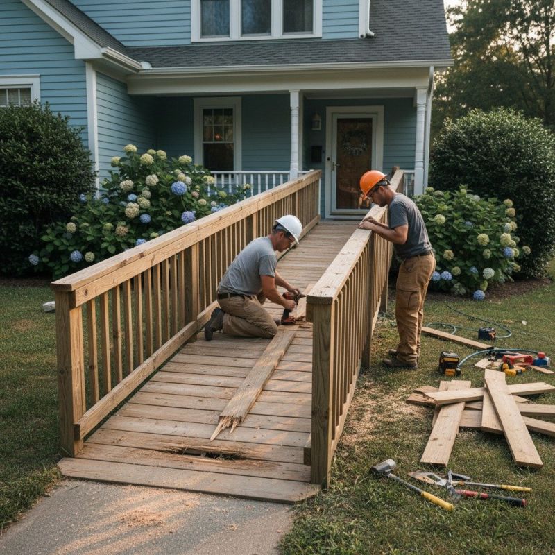 Wood Ramp Installation in Kansas City, KS
